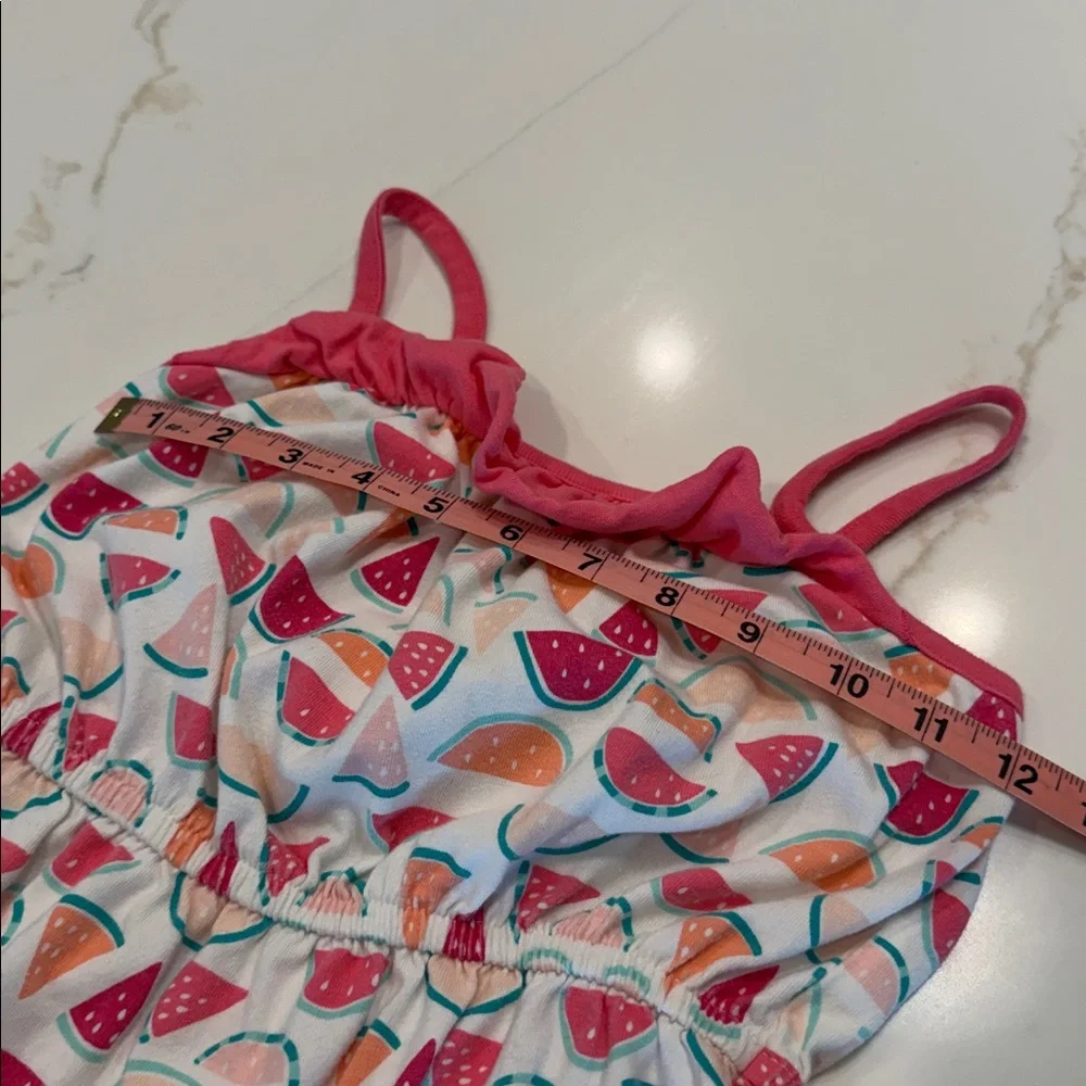 Gymboree Girls Watermelon Pink & White 6 Dress